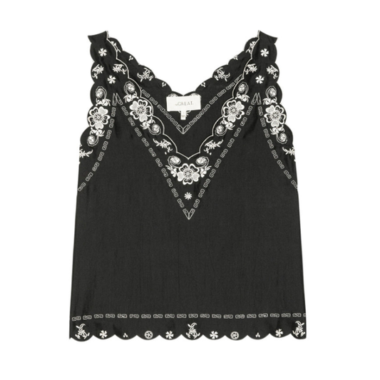 Embroidered Floral Slip Top - BH&CO