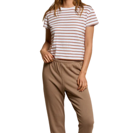 Everett Tee Mocha Stripe