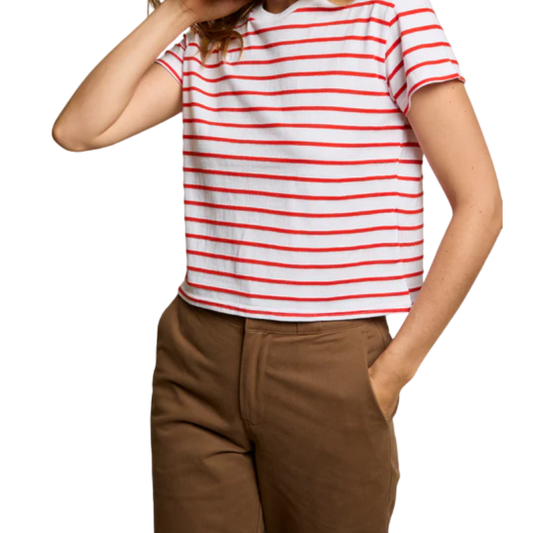 Everett Tee in Tomato Stripe