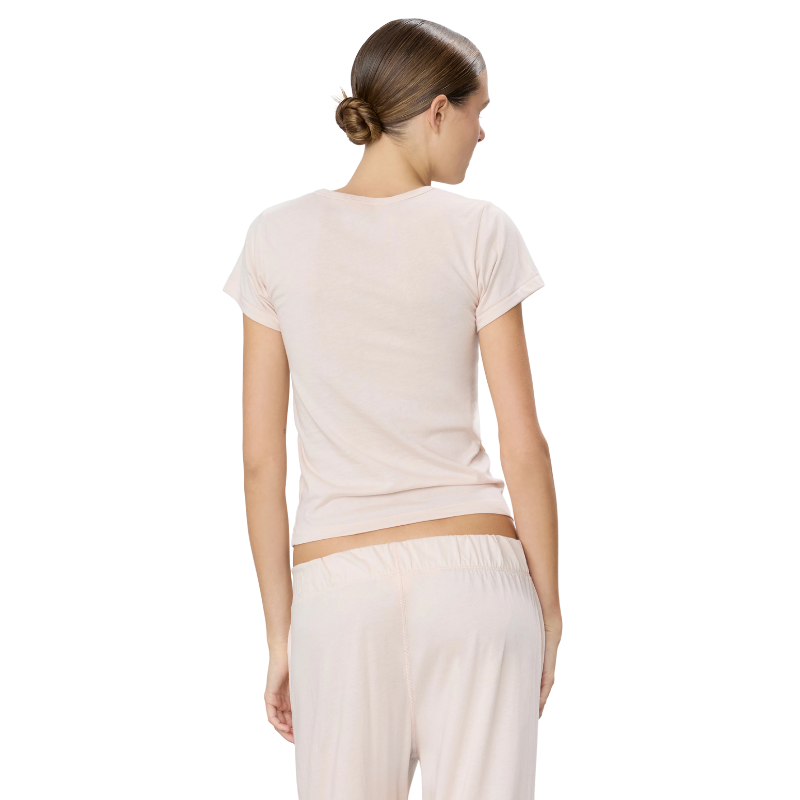 Fitted Crewneck Tee Dusty Pink - BH&CO