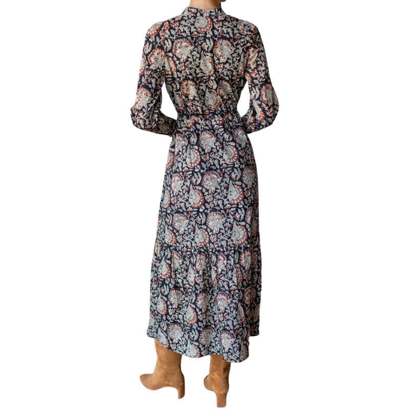 Floral patterned dress on a white background