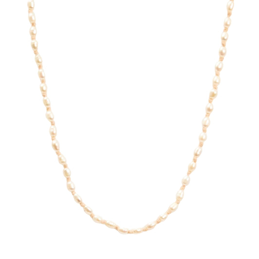 Freshwater Rice Pearl Necklace 16" - BH&Co