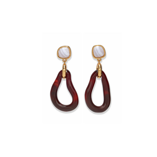 Galina Earrings in Sangria