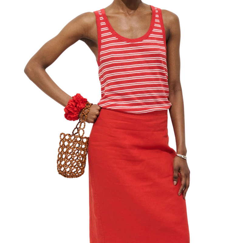 Garcon Tank in Red Stripe - BH&CO