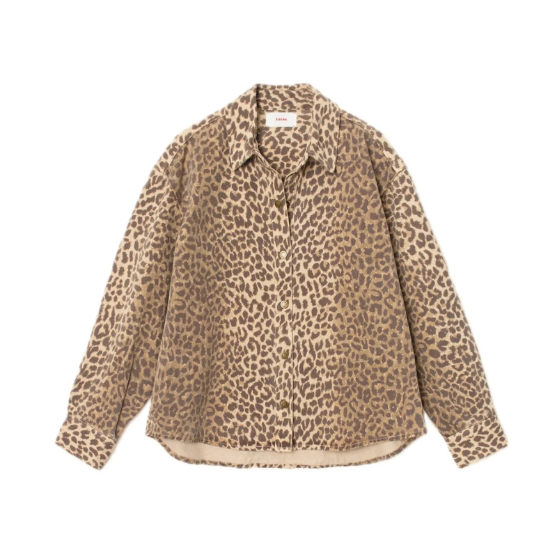 Leopard print shirt on a white background