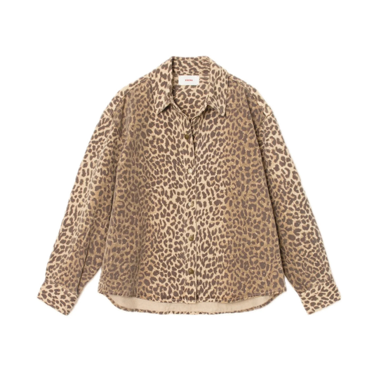 Leopard print shirt on a white background
