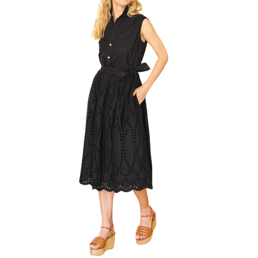Grace Black Eyelet Dress