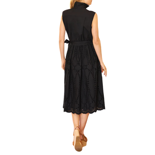 Grace Black Eyelet Dress