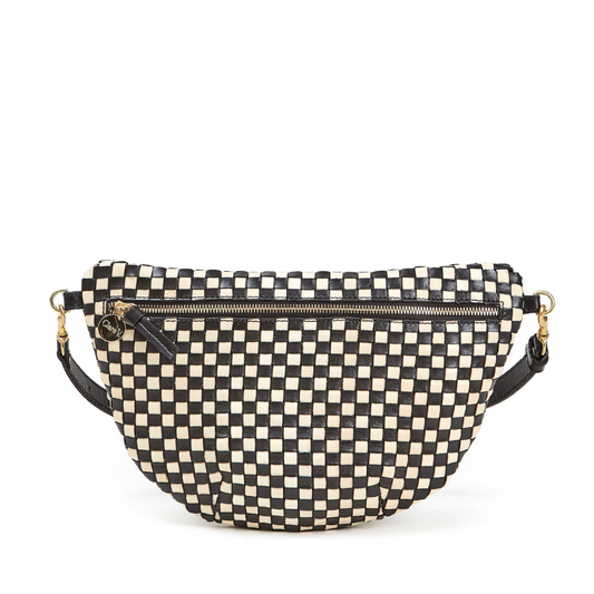 Grande Fanny in Black & Cream Woven Checker Front  - BH&Co