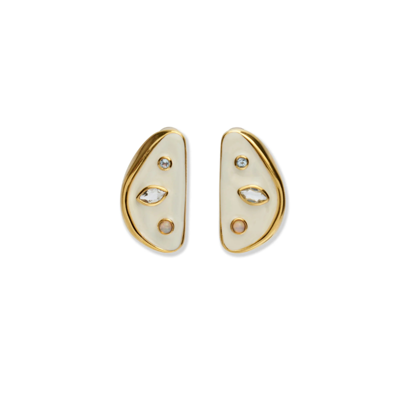 Isola Stud Earrings in Sea Sat- BH&CO