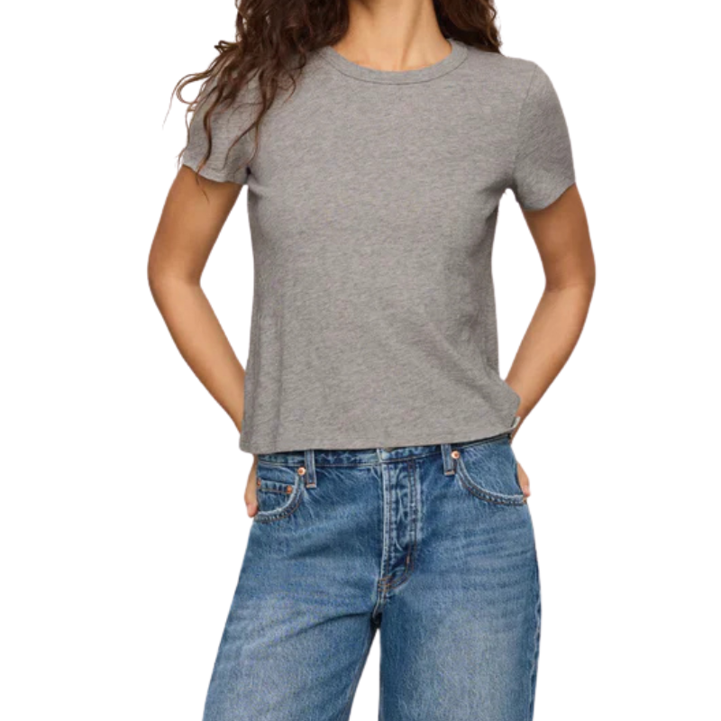 Junie Slub Tee Heather Grey - BH&CO