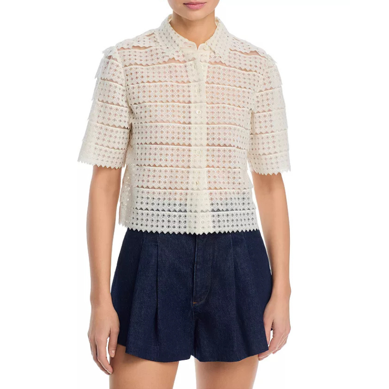 Lattice Crochet Blouse - BH&CO