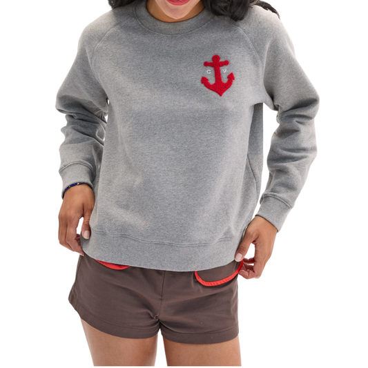 Le Court Sweatshirt with Chenille Anchor - BH&CO