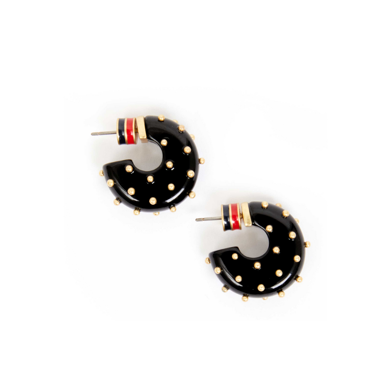 Le Hoop Studded Resin - BH&Co