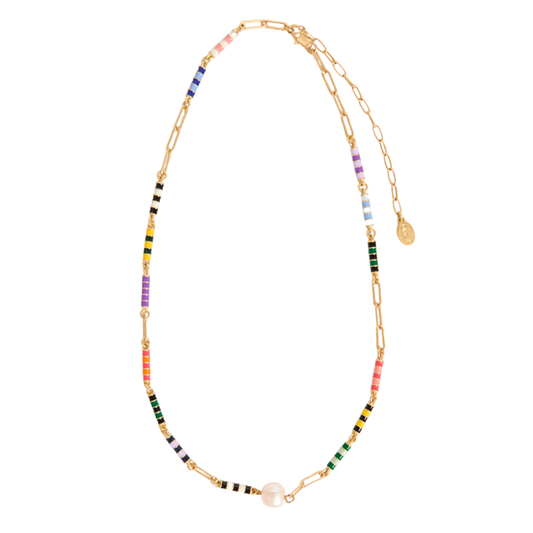 Le Stripe Pearl Necklace - BH&CO