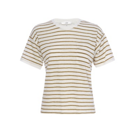 Linen Baby Tee Dark Khaki Multi - BH&CO