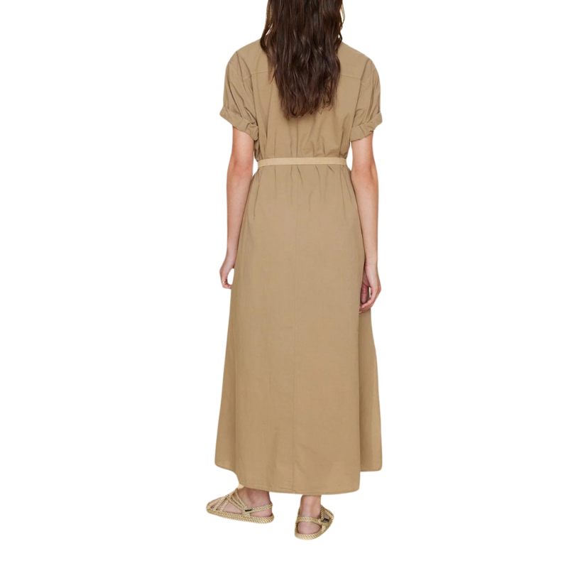 Linnet Dress in Beige Coast Back - BH&Co