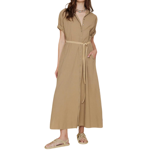 Linnet Dress in Beige Coast Front - BH&Co