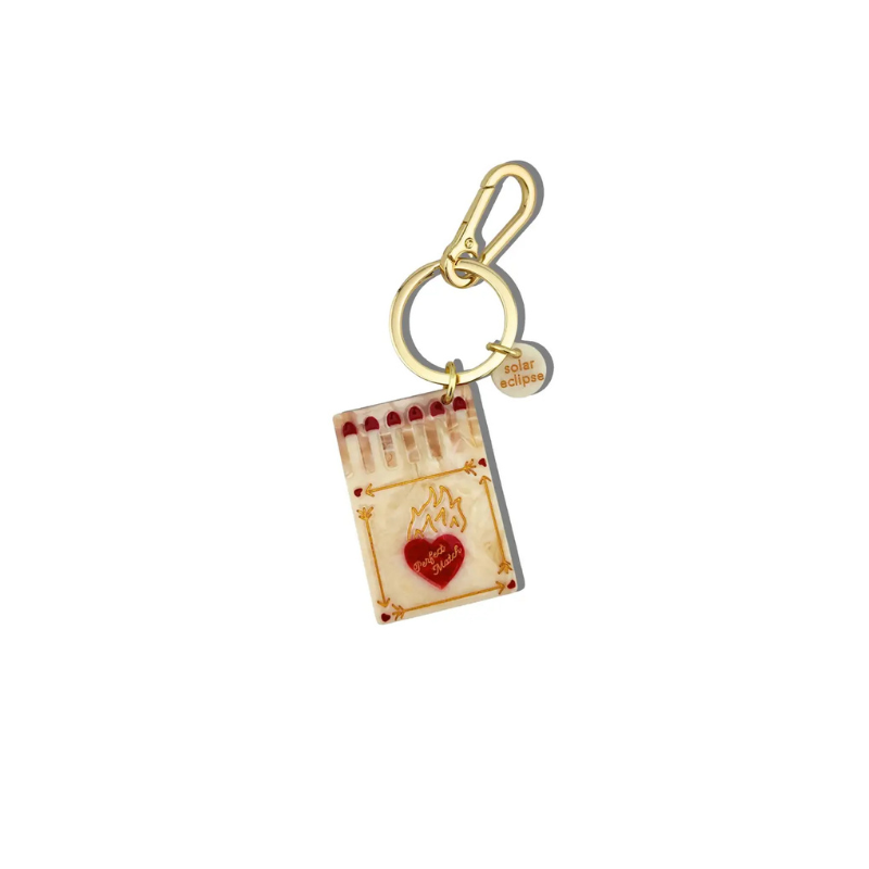 Keychain with a heart design on a white background