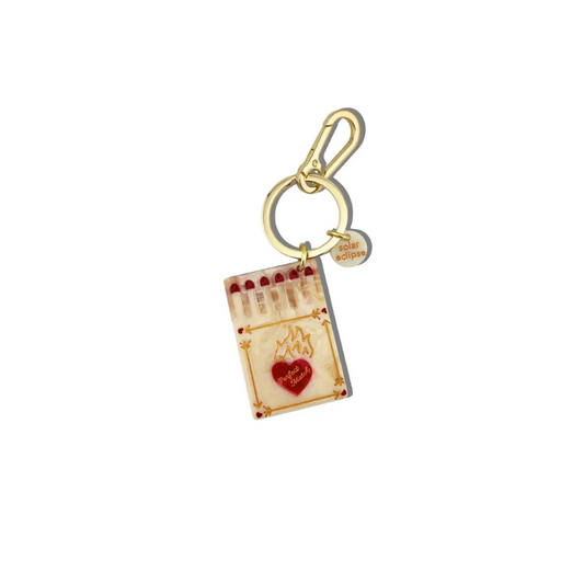 Keychain with a heart design on a white background