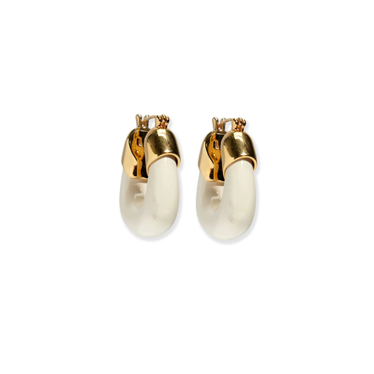 Mini Organic Hoops in Alabaster - BH&CO