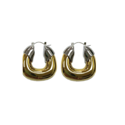 Mini Organic Hoops in Mixed Metal - BH&CO