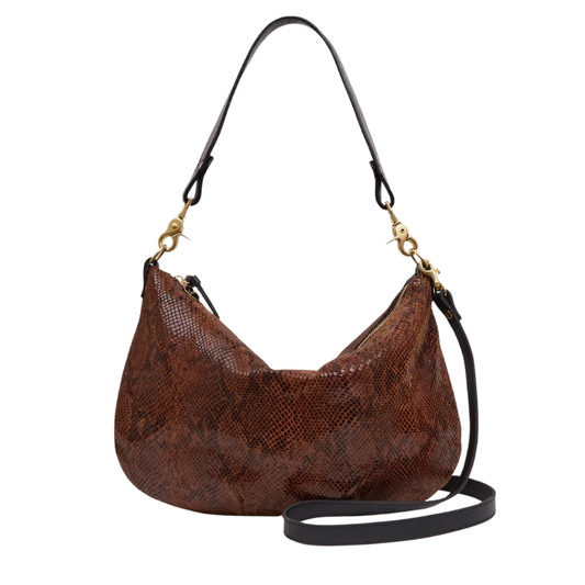 Moyen Messenger Auburn Embossed Python - BH&CO