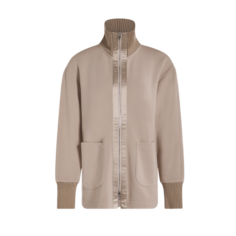 Niamh Zip Through Light Taupe - BH&CO