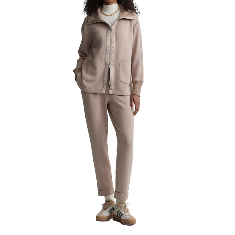 Niamh Zip Through Light Taupe - BH&Co