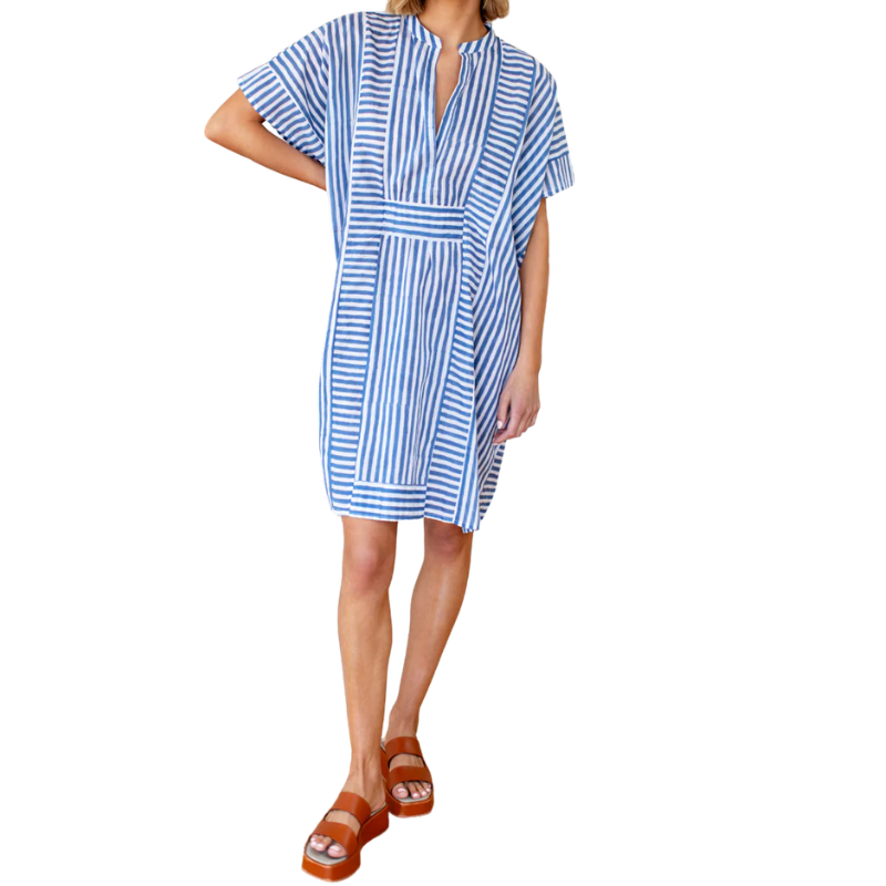 Ocean Stripe Short Caftan - BH&CO