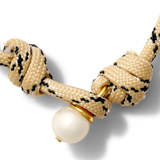 Paracord and Pearl Bracelet, Butter and Pepper -BH&CO