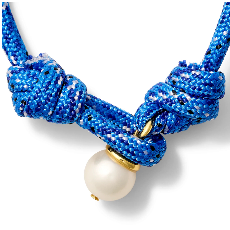 Paracord and Pearl Bracelet, Marine - BH&CO