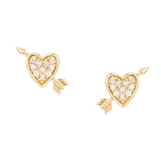 Pavé Heart + Arrow Posts - BH&Co