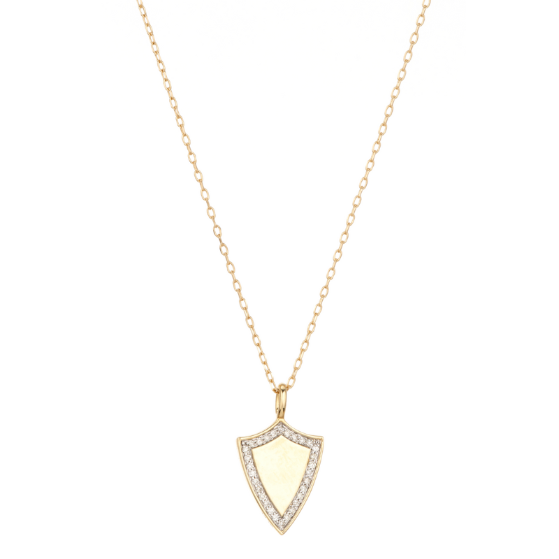 Pavé Shield Necklace - BH&Co. 