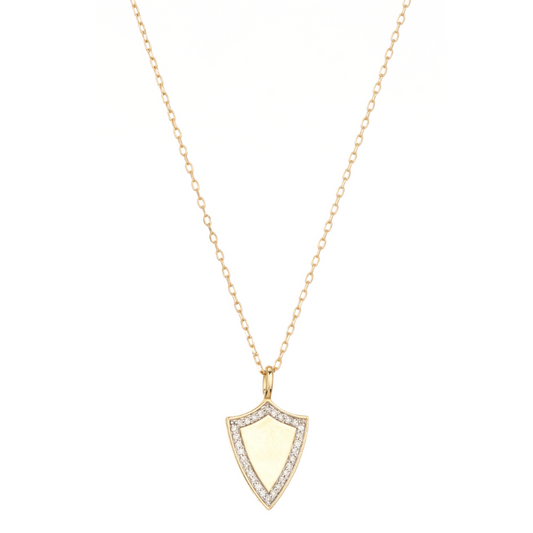 Pavé Shield Necklace - BH&Co. 