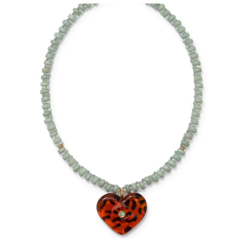Pia Necklace in Leopard