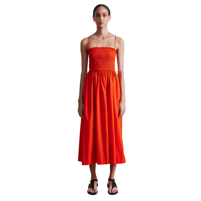 Porta Smocked Spaghetti Dress