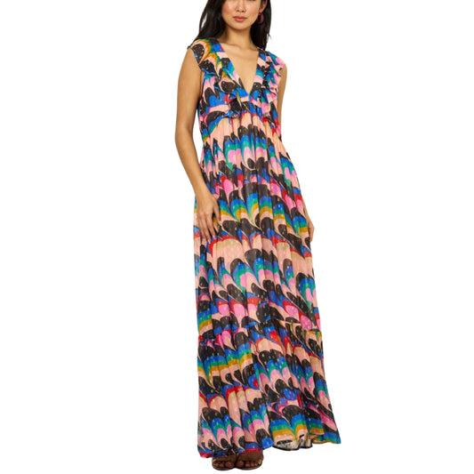 Ruffle V-Neck Maxi - BH&Co