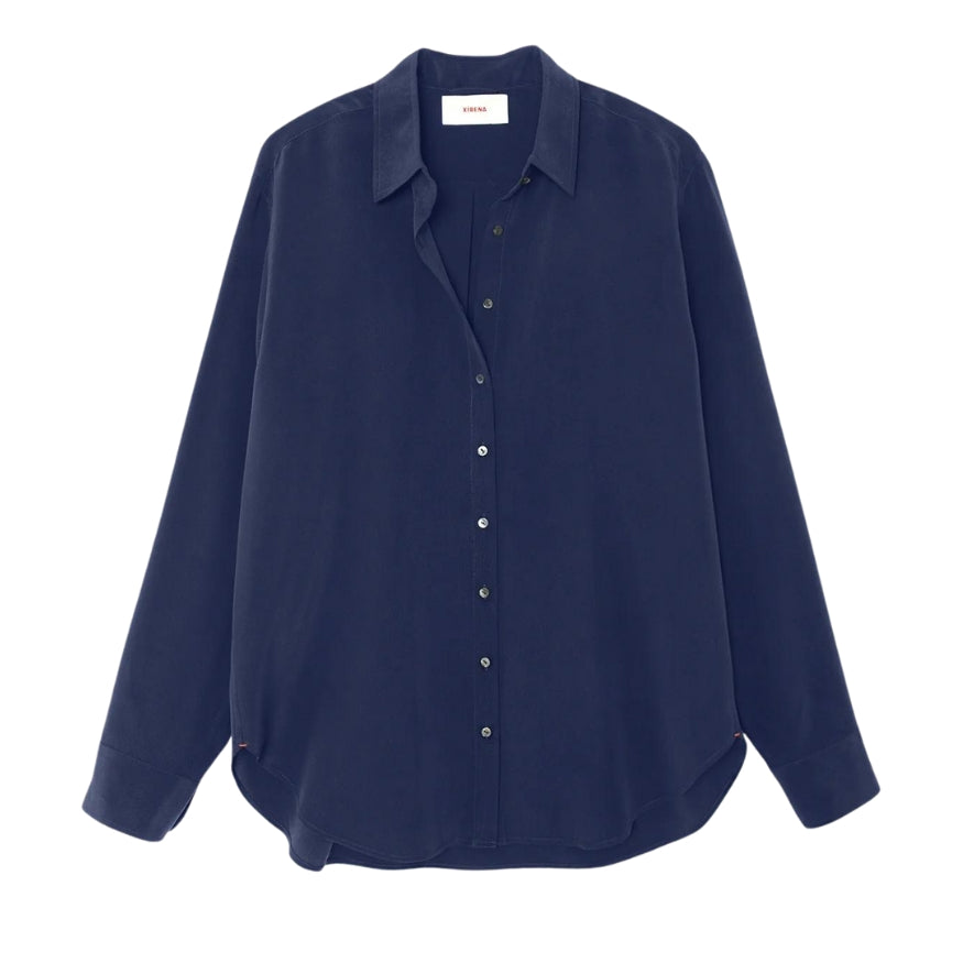 Silk Beau Shirt Navy - BH&Co