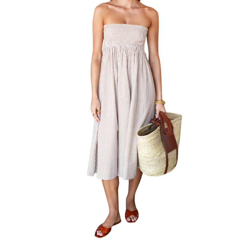 Smocked Maxi Skirt Back - BH&CO