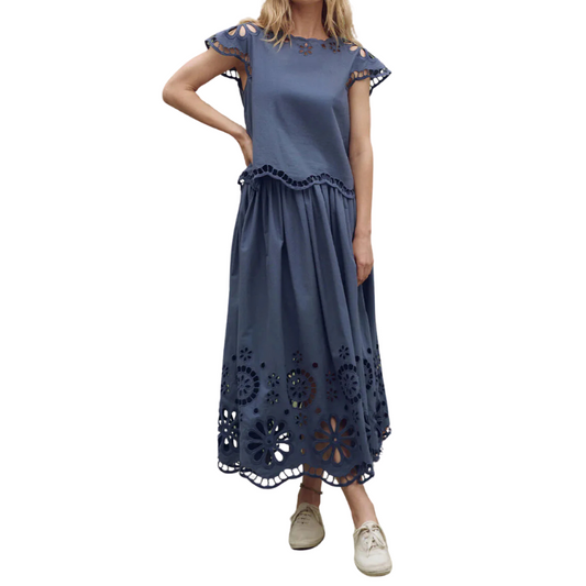 Super Bloom Eyelet Skirt - BH&CO