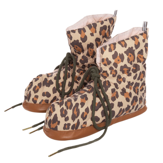 The Down Quilted Slipper, Snow Leopard - BH&Co