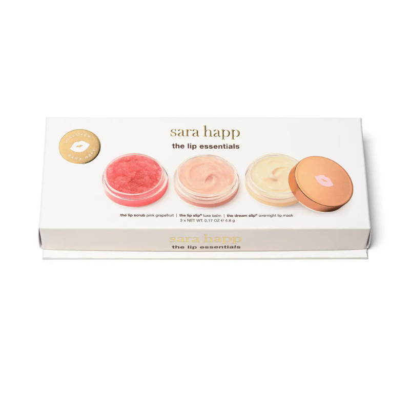 sara happ lip balm set packaging on a white background