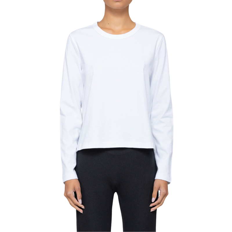 The Margo Long Sleeve Tee, White - BH&Co