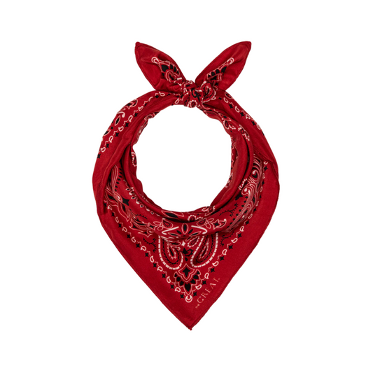 True Red Silk Bandana