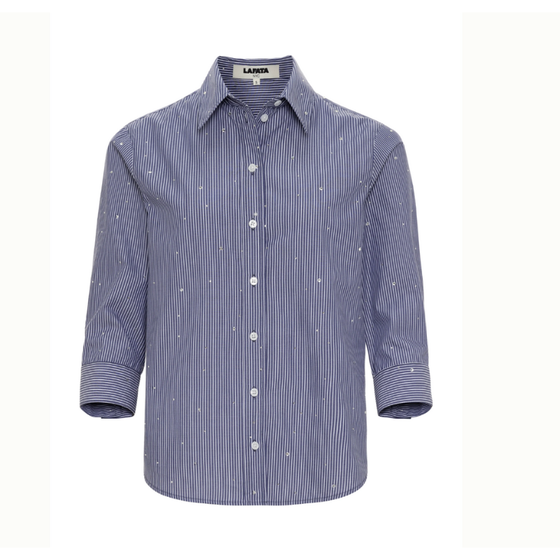 Twilo Crystal Stripe Shirt - BH&CO
