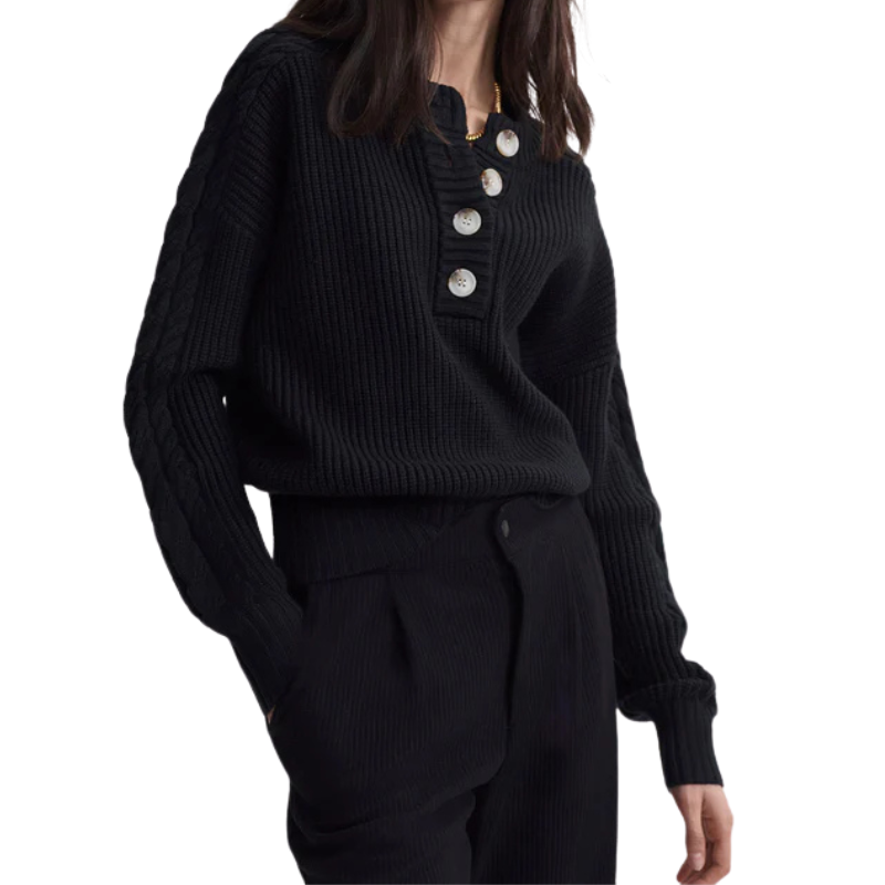 Vera Button Neck Sweater - BH&Co