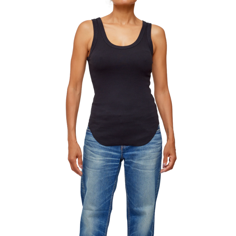 Vintage 2 Face Tank Black