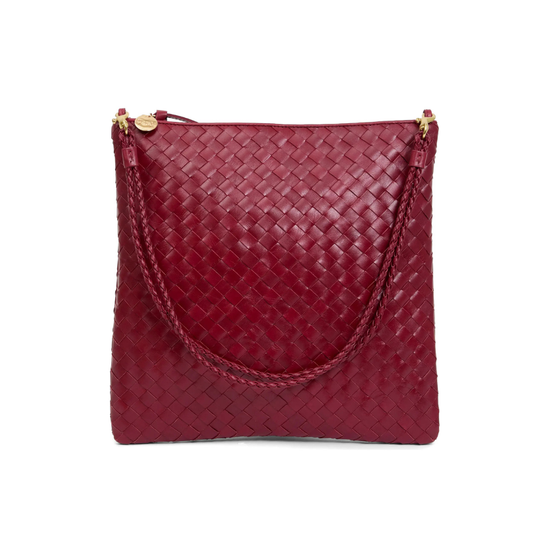  Woven Diagonal Foldover Clutch - BH&CO
