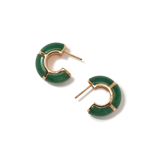 Zellige Hoops in Green Jade